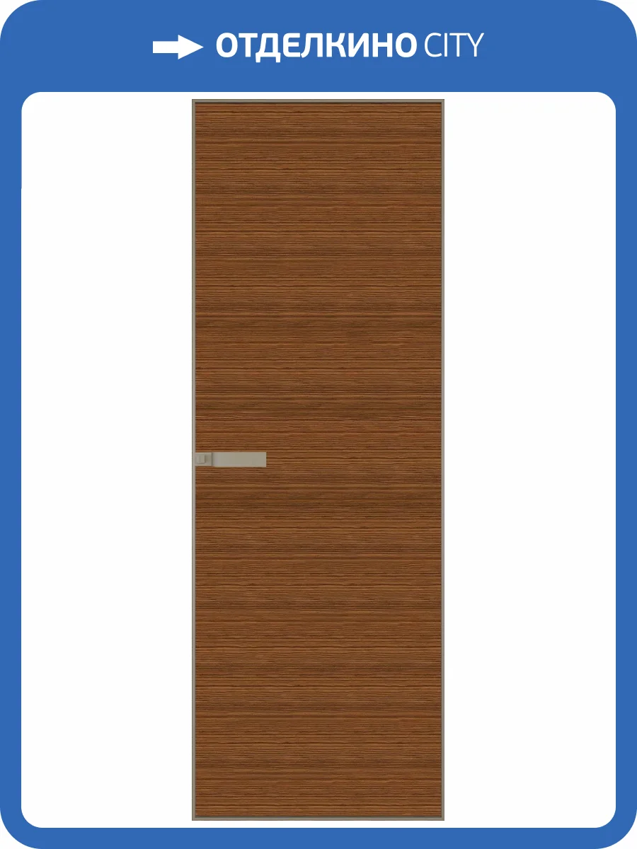 Межкомнатная дверь Profil Doors 1 AGN цвет профиля Никель матовый, алюминиевая панель зебрано 800x2000 фото 2