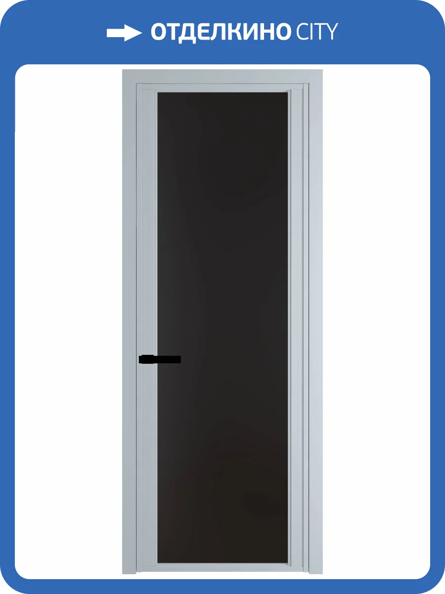 Межкомнатная дверь Profil Doors 2 AGP цвет профиля Серебро, стекло безопасное 6 мм монохром черный 700x2000 фото 2