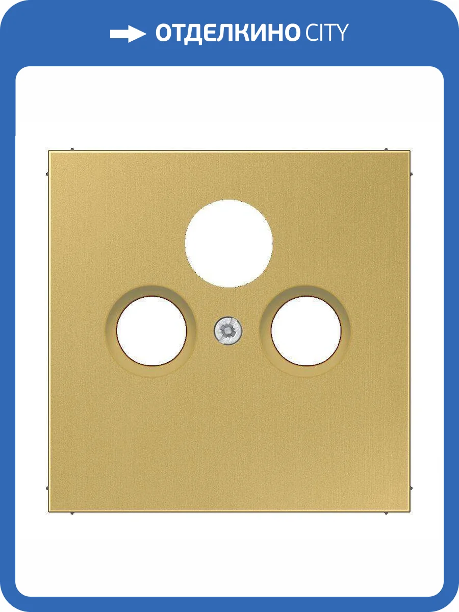 Накладка TV-SAT-FM розетки Jung LS 990 латунь classic ME2990SATC фото 2