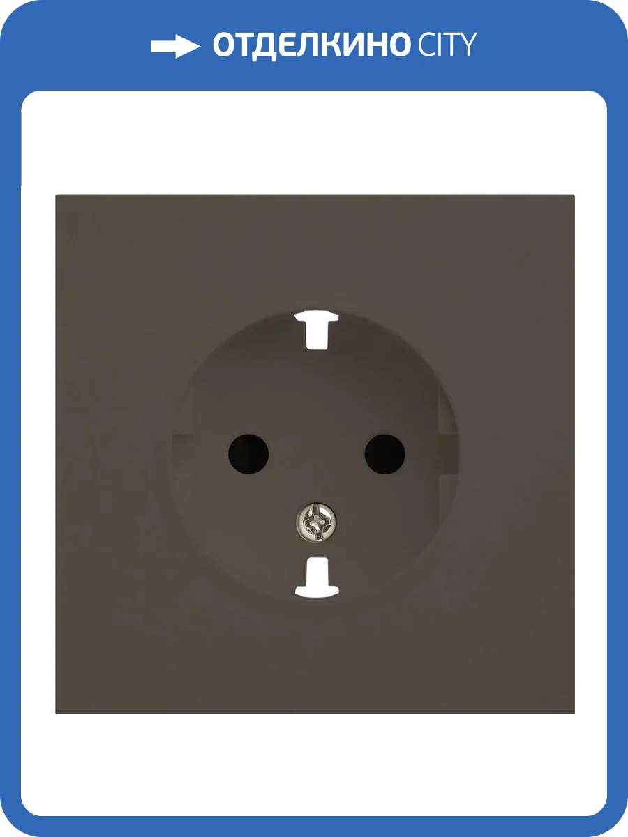 Лицевая панель для розетки 2к+з Rikett 35632 CP капучино фото 2