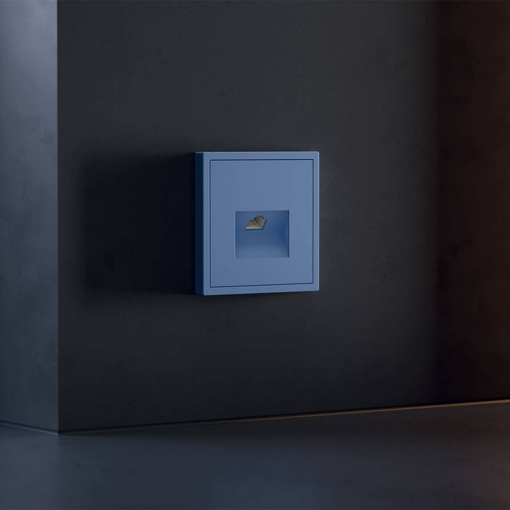 Лицевая панель для компьютерной розетки RJ-45 Voltum S70 VLS001315 деним фото 2