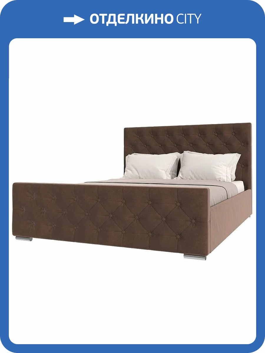 Кровать 1800х2000 НК-Мебель Интеро 72306785 Коричневый 110x189.4x220.5 фото 2