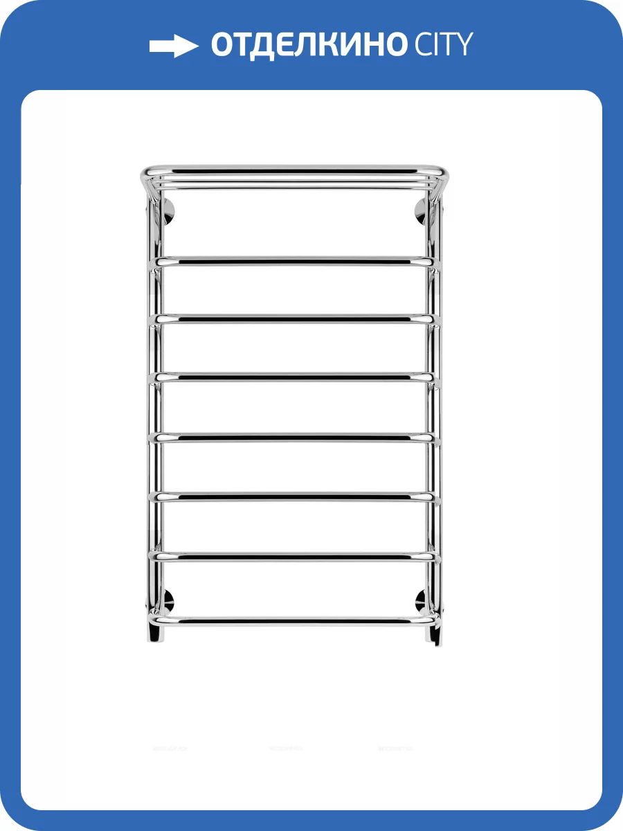 Полотенцесушитель водяной Secado Мерида 4603759402789 1 СП 100x50, хром, с комплектом подключения фото 3