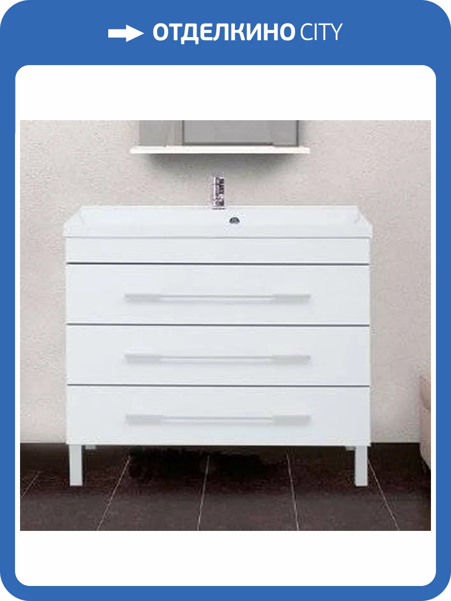 Тумба с раковиной Aquanet Верона 100 белая фото 14