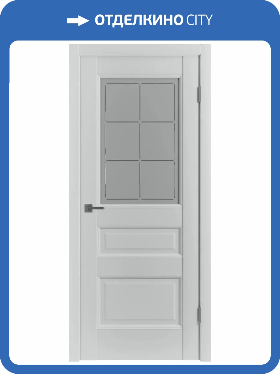 Межкомнатная дверь Владимирская Фабрика Дверей Emalex 3 Emalex Steel стекло Crystal Cloud 700x2000 фото 2