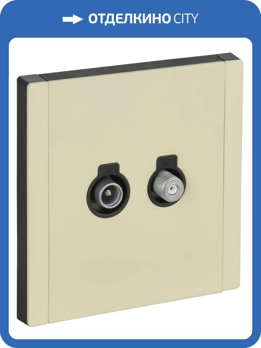 ТВ-розетка TV+SAT IEK Forte&Piano FP-AF20-O-M-K41 серый сланец фото 7