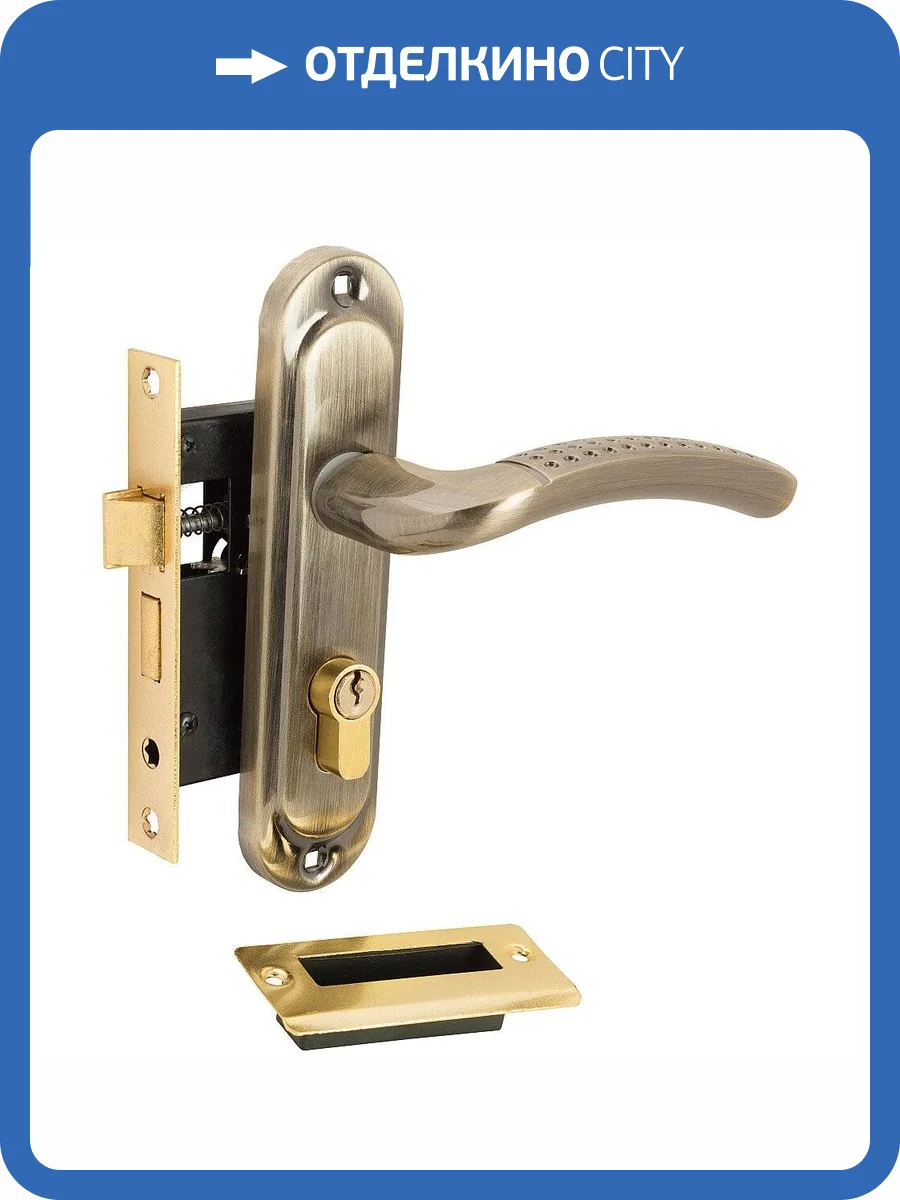 Комплект дверной 0827/60-C, бронза, 1 ригель фото 2