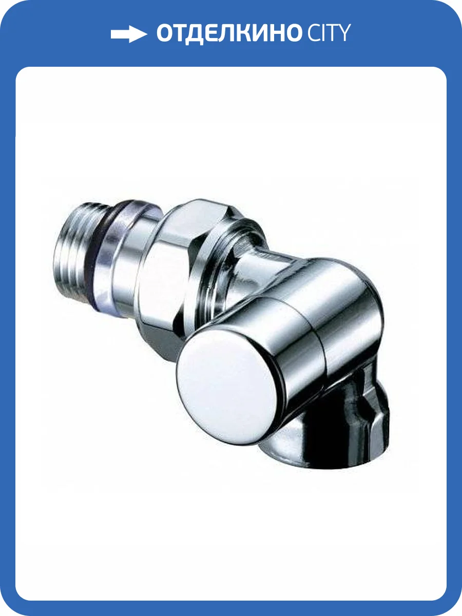 Вентиль FAR запорный трехосевой 1/2 правосторонний, серебрянное покрытие , с EPDM фото 2