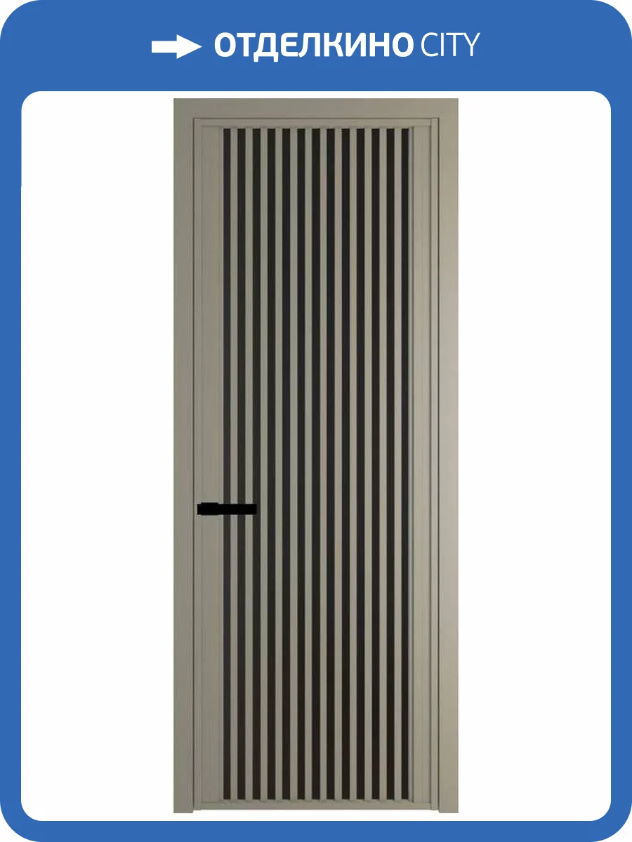 Межкомнатная дверь Profil Doors 3 AGP цвет профиля Никель матовый, стекло безопасное 6 мм монохром черный 600x2000 фото 2