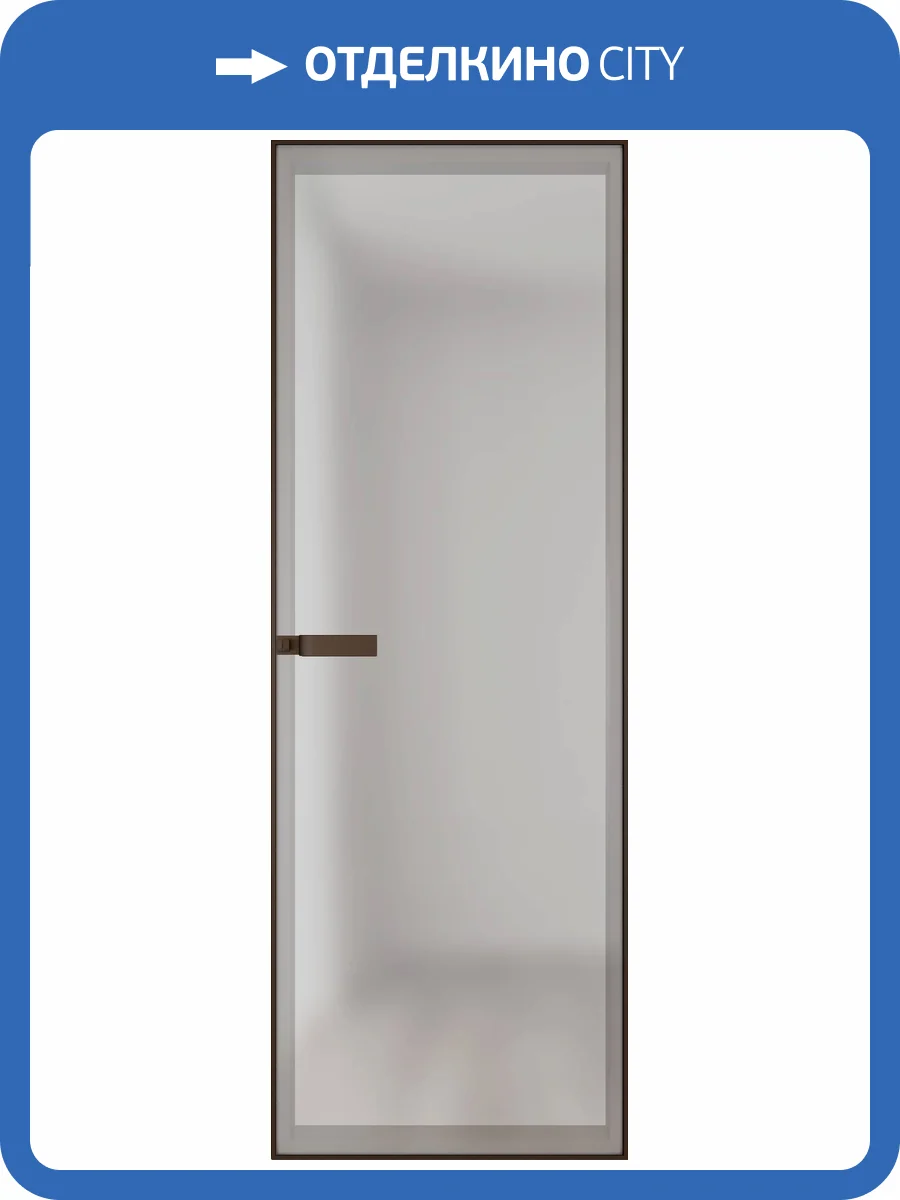 Межкомнатная дверь Profil Doors 1 AGN цвет профиля Деорэ, стекло безопасное 4 мм иней 600x2000 фото 2