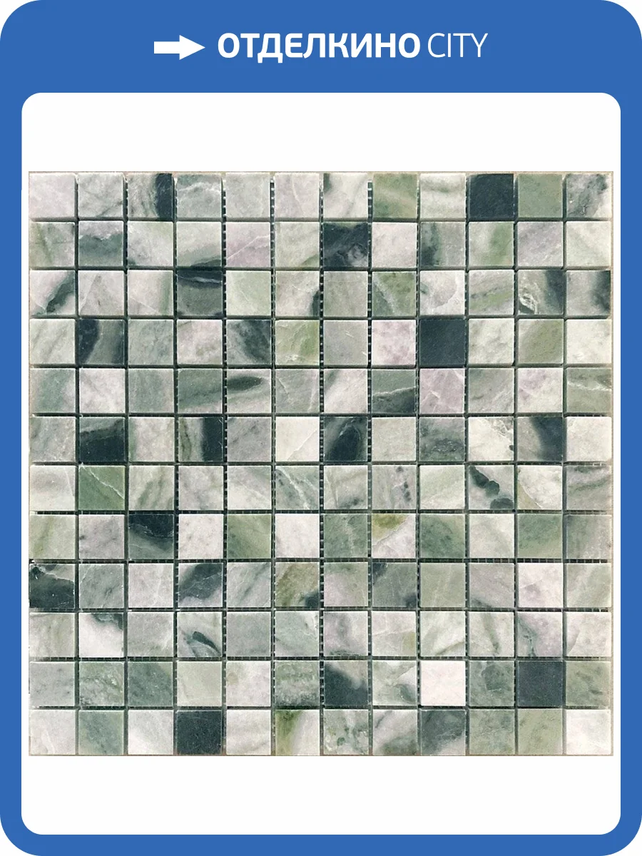 Мозаика LeeDo Pietrine 7 Onice Verde Oliva Pol (2.3x2.3) 29.8x29.8 фото 2