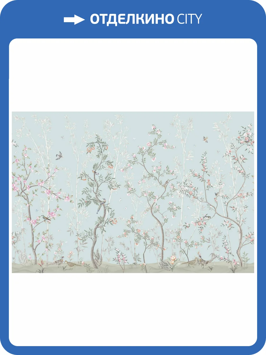 Бесшовные Eco обои Ortograf Chinoiserie 33921 Spring garden light Шелк OE-H фото 2