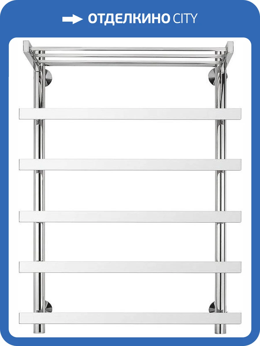 Полотенцесушитель электрический Secado Понтида 1 СП 80х50, хром, R фото 5