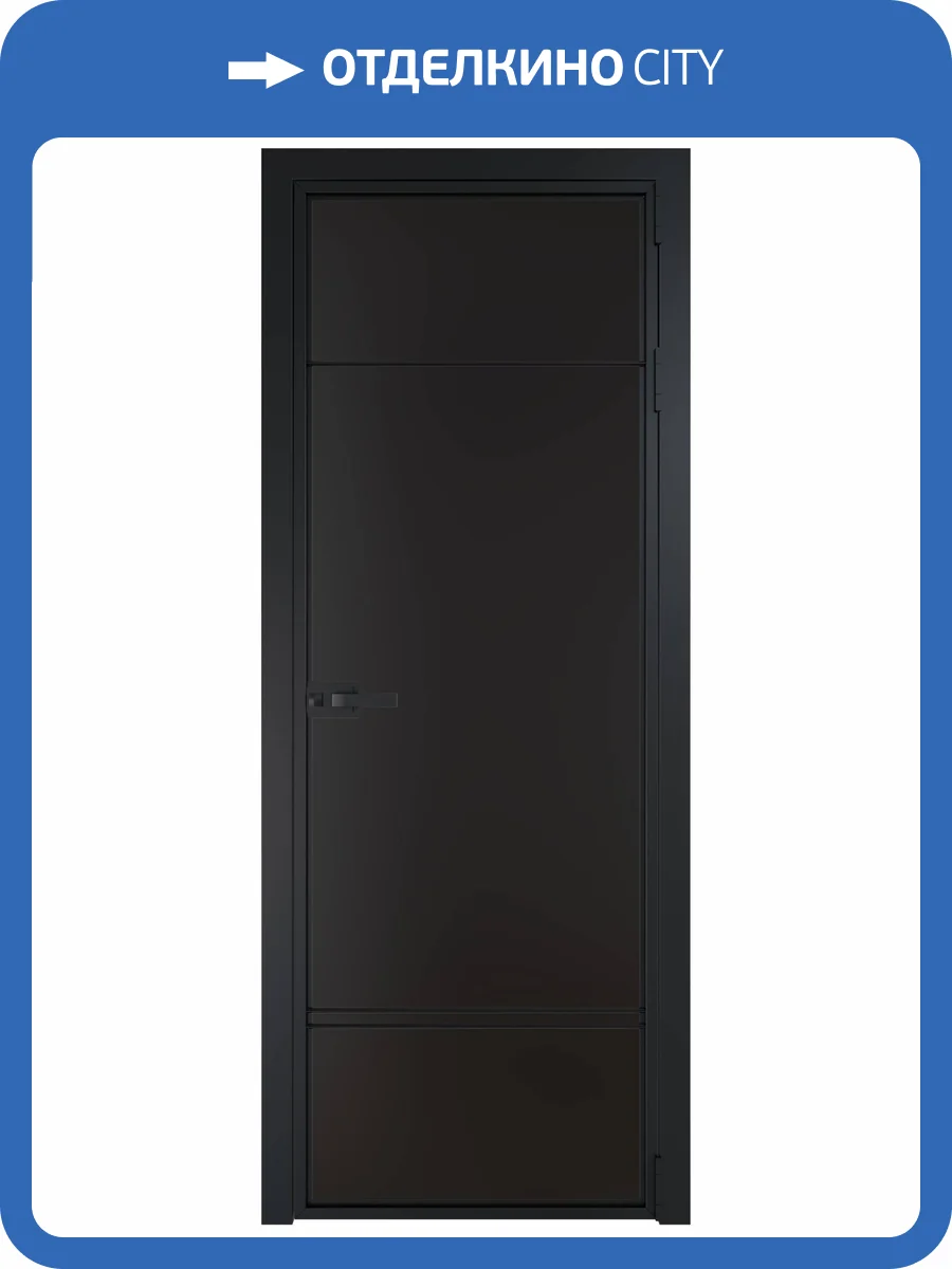 Межкомнатная дверь Profil Doors 4 AX цвет профиля Черный, стекло безопасное 6 мм монохром черный 800x2000 фото 2