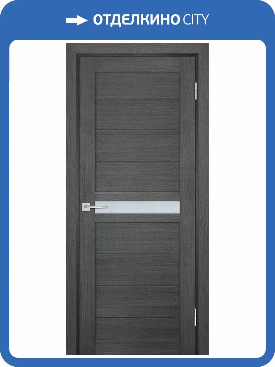 Межкомнатная дверь экошпон Мариам Техно 703, остекленная, грей 900x2000 фото 2