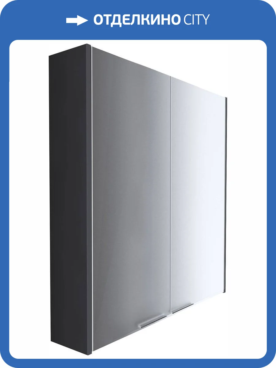 Зеркало-шкаф 1MarKa Gaula 60 черный фото 7