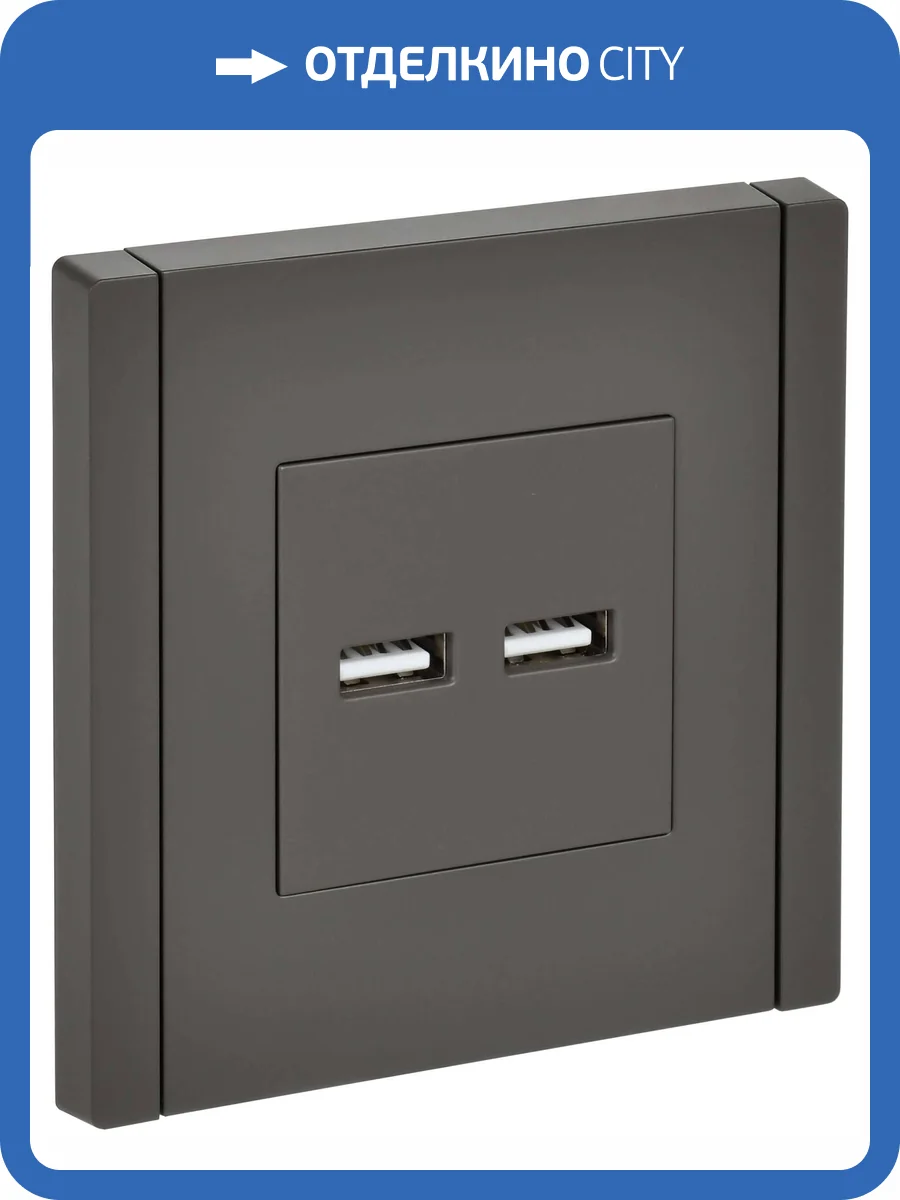 Розетка USB type A+A IEK Forte&Piano FP-U21-D31-K03 серый фото 6