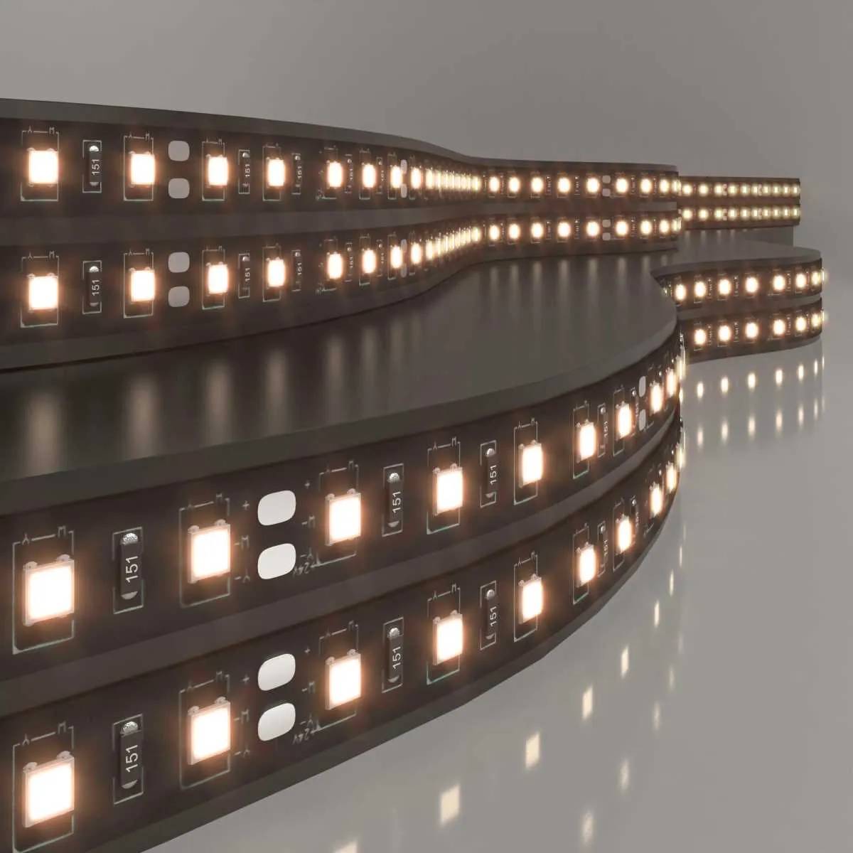 Светодиодная лента Elektrostandard 2835 24V 120Led 9,6W IP20 Black 3300K теплый белый 5м