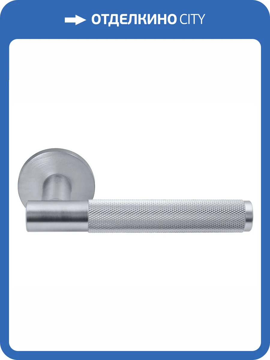 Дверная ручка Morelli AZRIELI MH-57-R6T SC матовый хром, на круглой розетке 6 мм фото 4