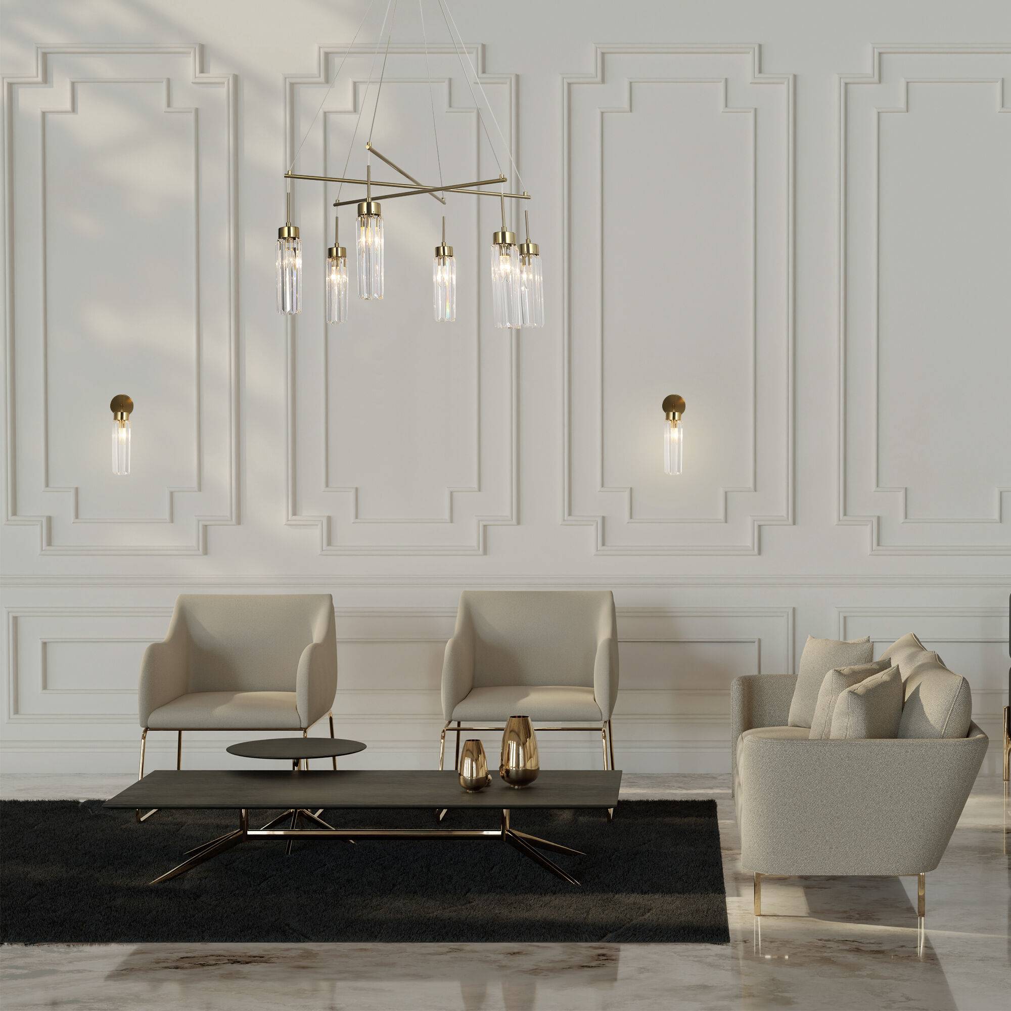 Настенный хрустальный светильник Eurosvet Gilian 60163/1 латунь фото 3