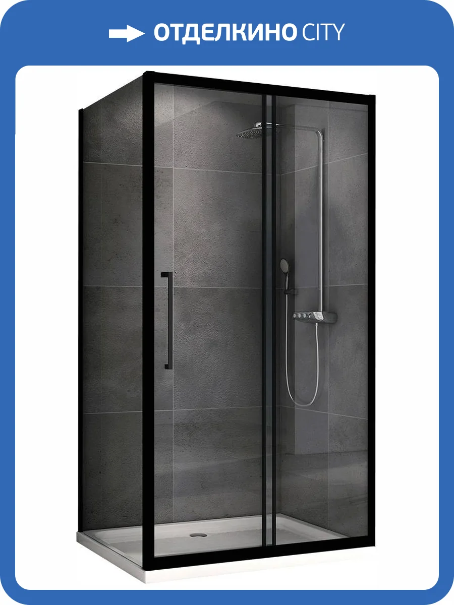 Душевой уголок Abber Schwarzer Diamant AG30110BH-S80B Черный фото 6