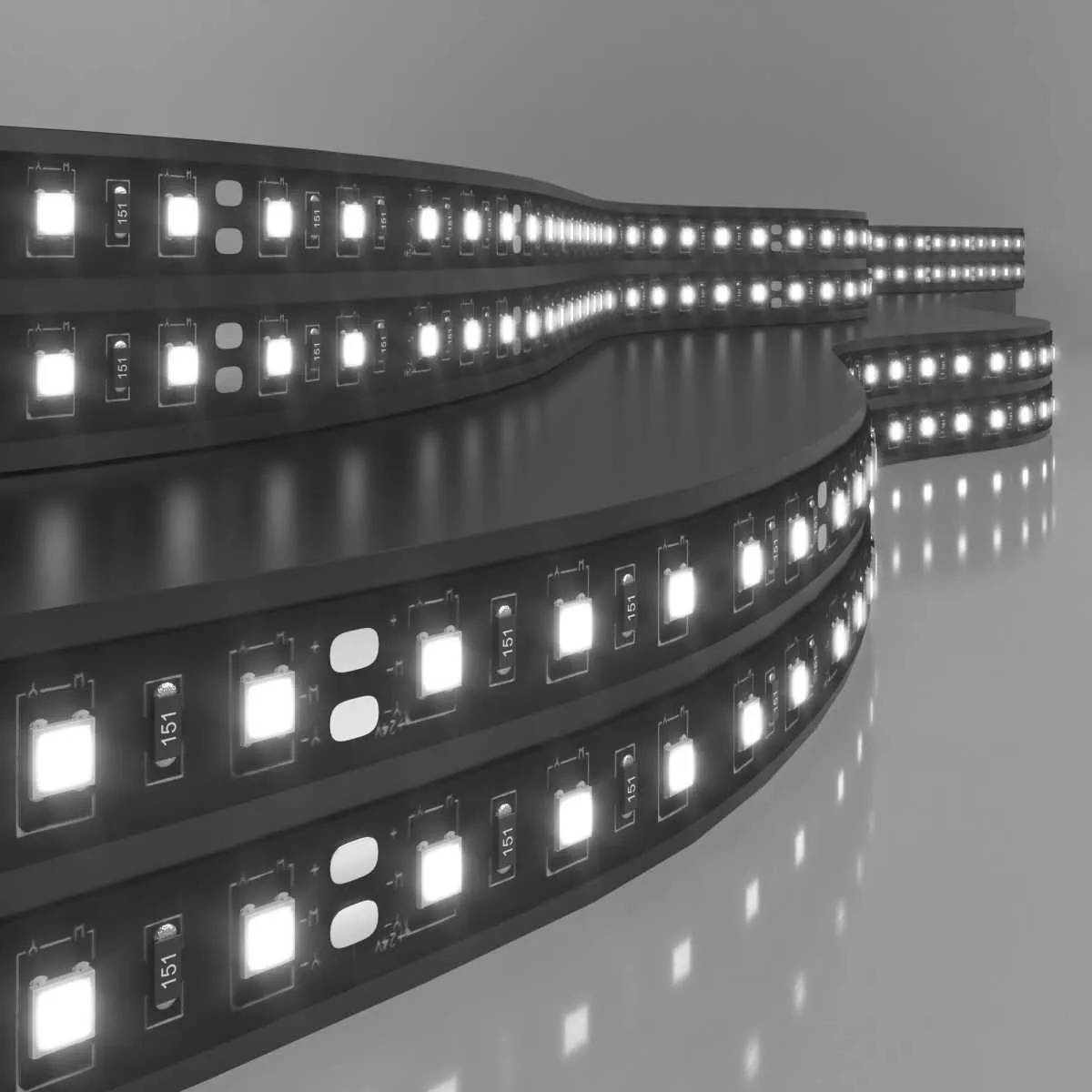 Светодиодная лента Elektrostandard 2835 24V 120Led 9,6W IP20 Black 6500K холодный белый 5м