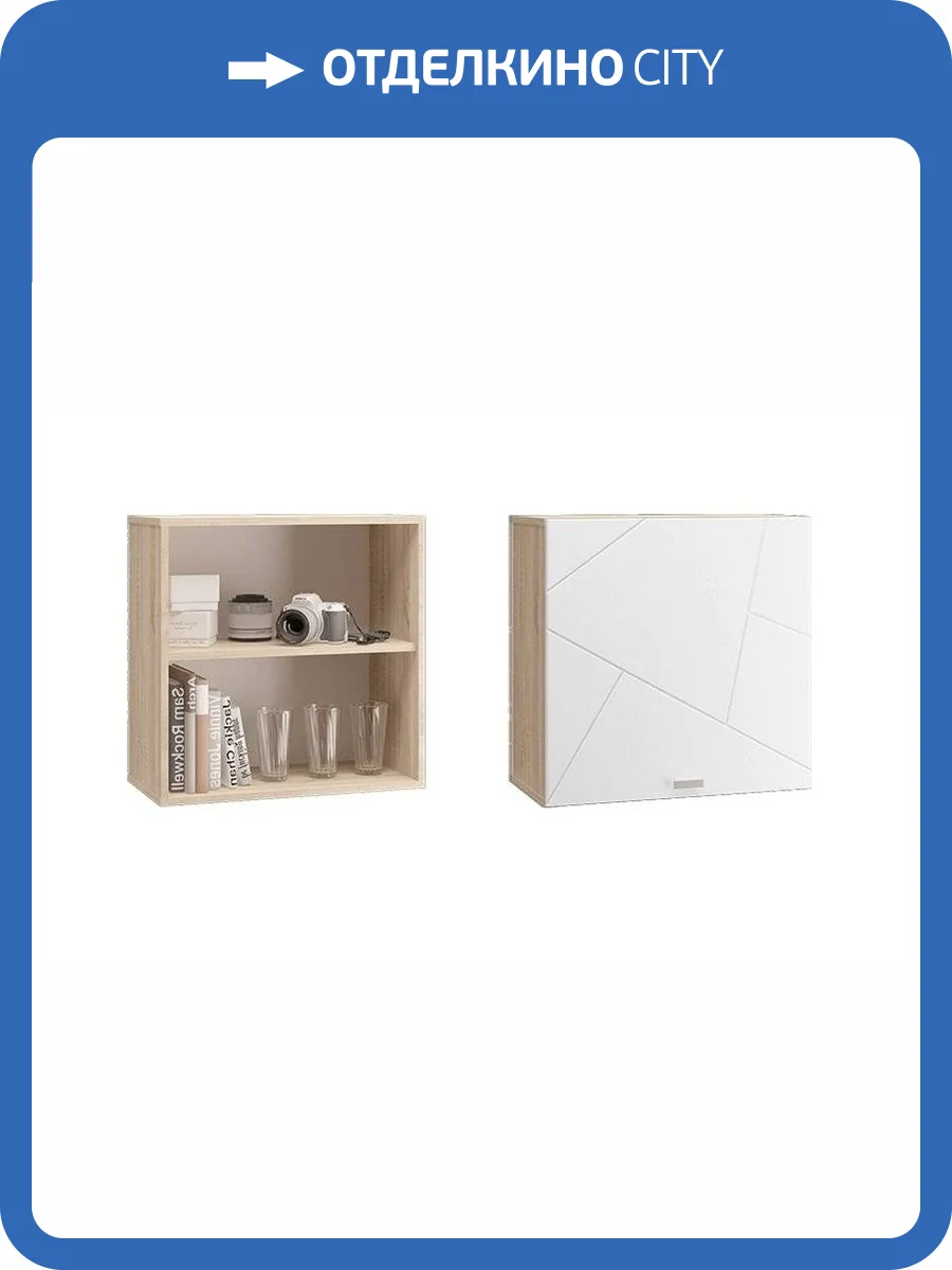 Шкаф настенный МЛК Скайлайн 00-00020864 (600) белый фото 2