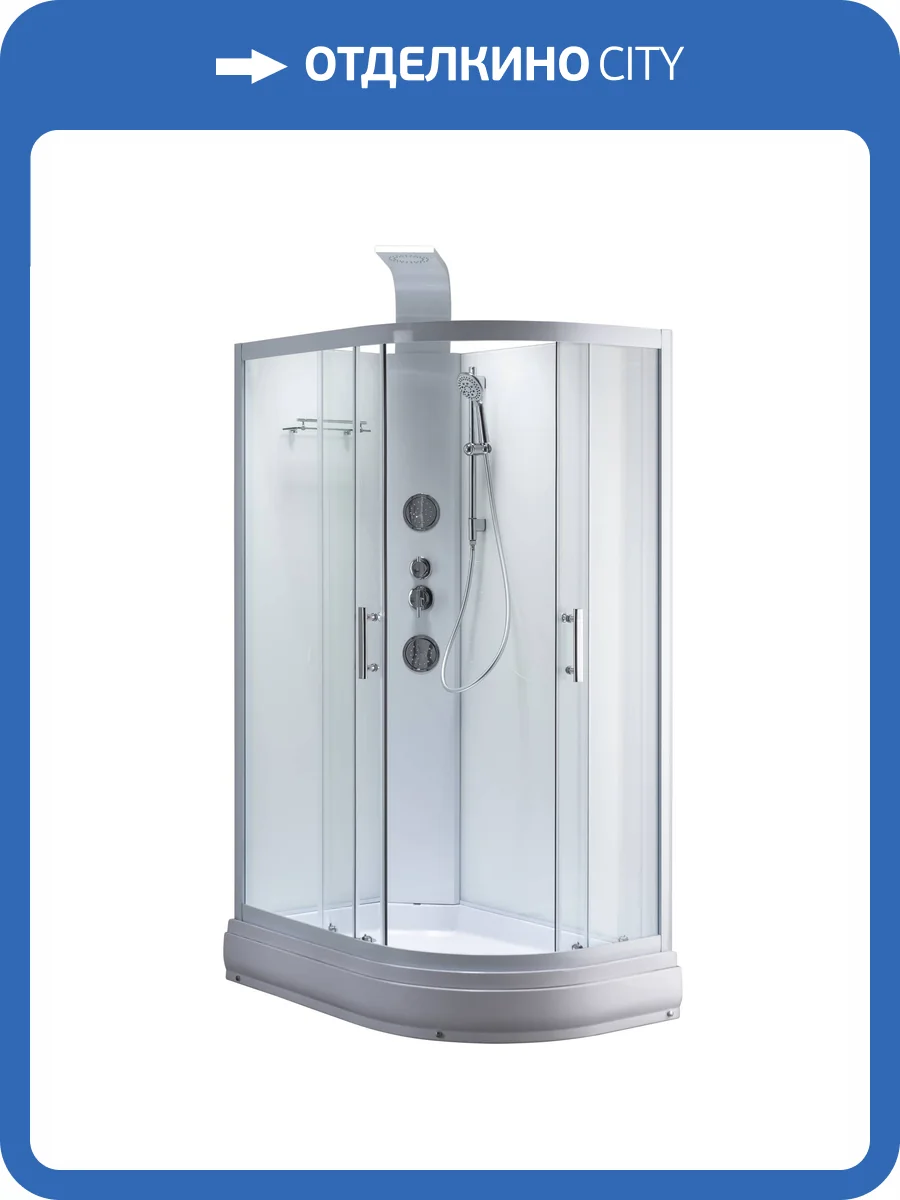 Душевая кабина Taliente TA-128CW(L) профиль белый, стекло прозрачное, 120x80x220 фото 8