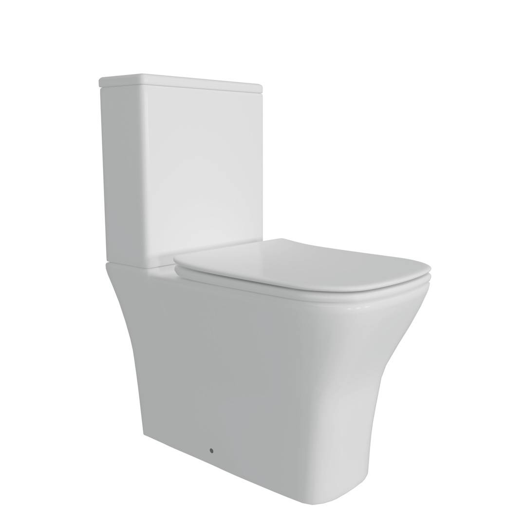 Унитаз-компакт Watersense Eva Pro W00138 безободковый, сиденье микролифт фото 3