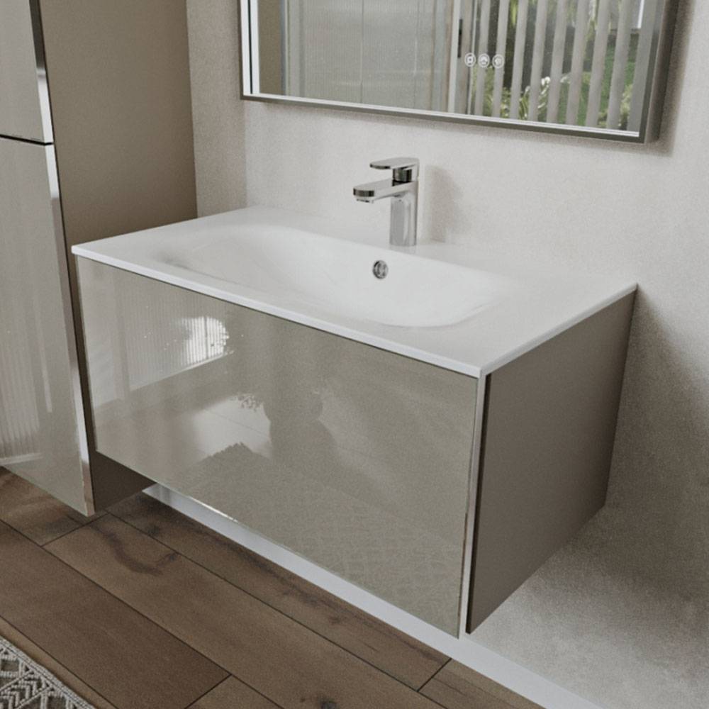 Тумба с раковиной Terminus Vega VEG10801200501OSL капучино, 80x38