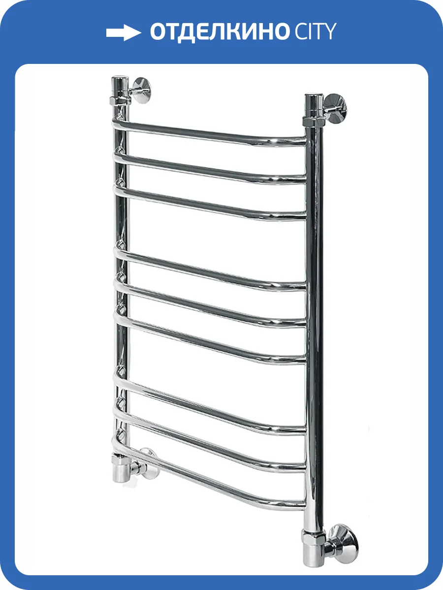 Полотенцесушитель водяной Ника Trapezium ЛТ (Г2) 80/50, хром фото 4