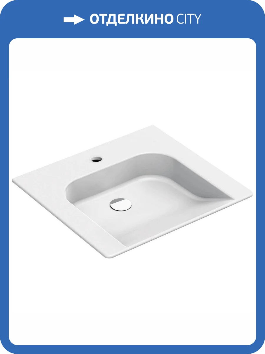 Раковина GSI Community 7634111 60 см, белая глянцевая фото 5