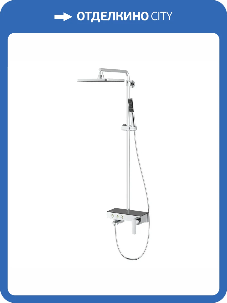 Душевая стойка Teska Niagara NG3501S черное стекло, с изливом фото 5