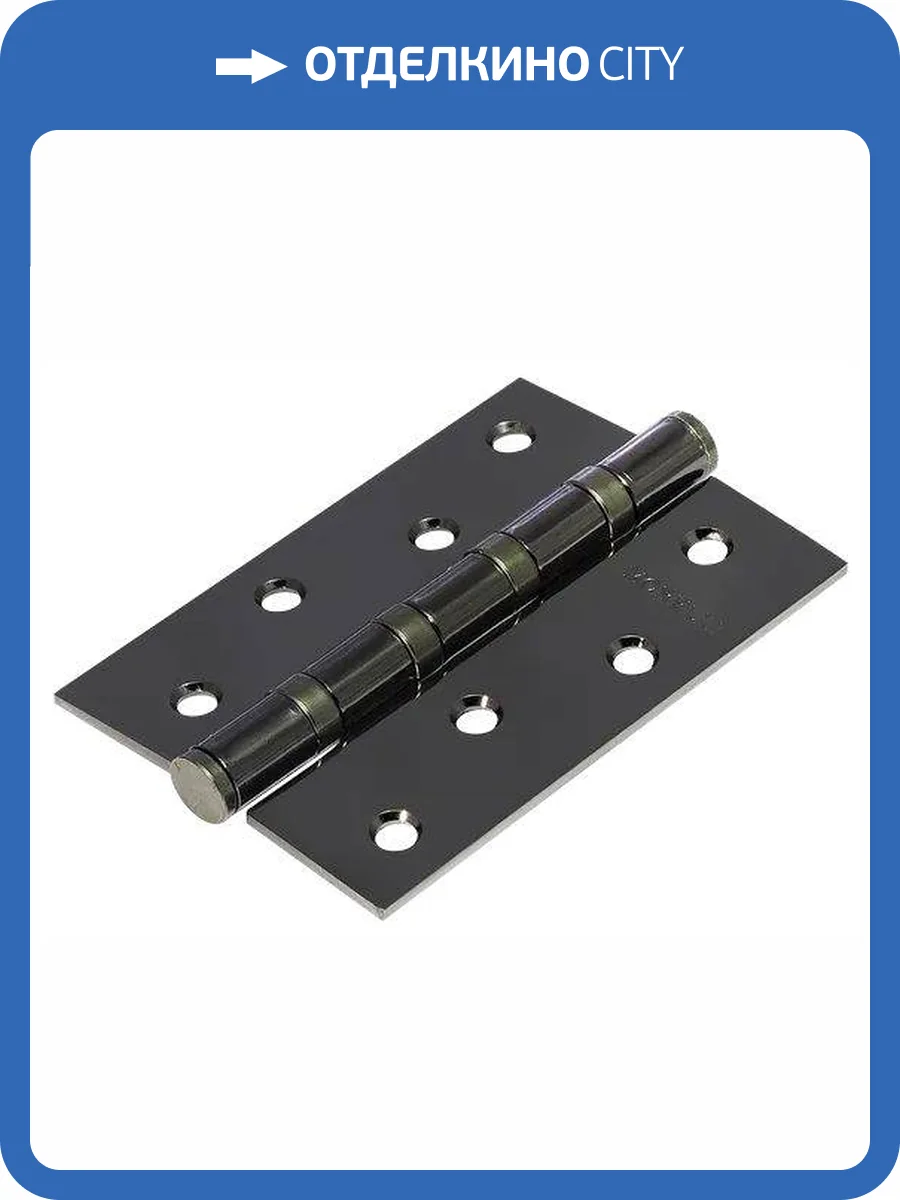 Петля дверная универсальная Morelli MSN 100X70X2.5-4BB BN с подшипником стальная, врезная, цвет черный никель, сталь фото 3