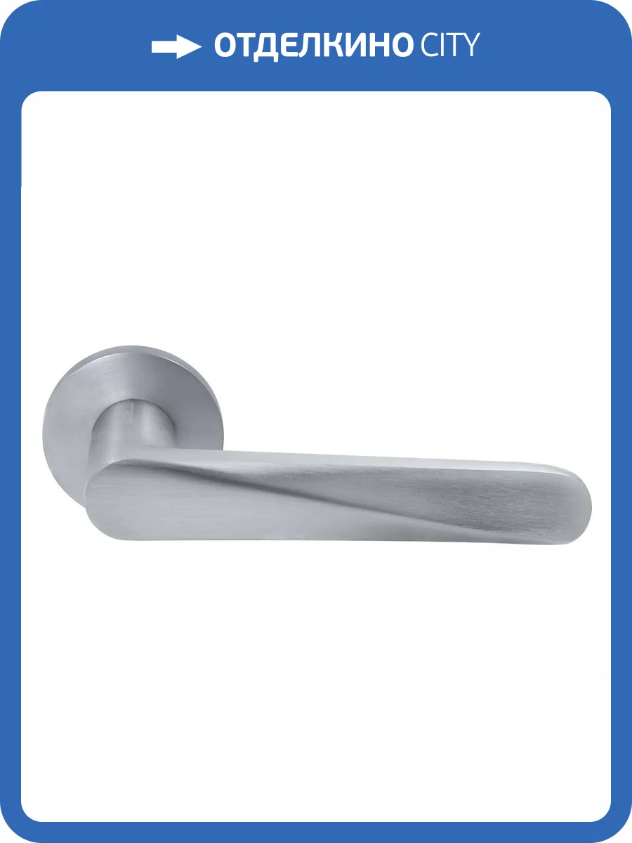 Дверная ручка Morelli CAYAN MH-58-R6 SC матовый хром, на круглой розетке 6 мм фото 4