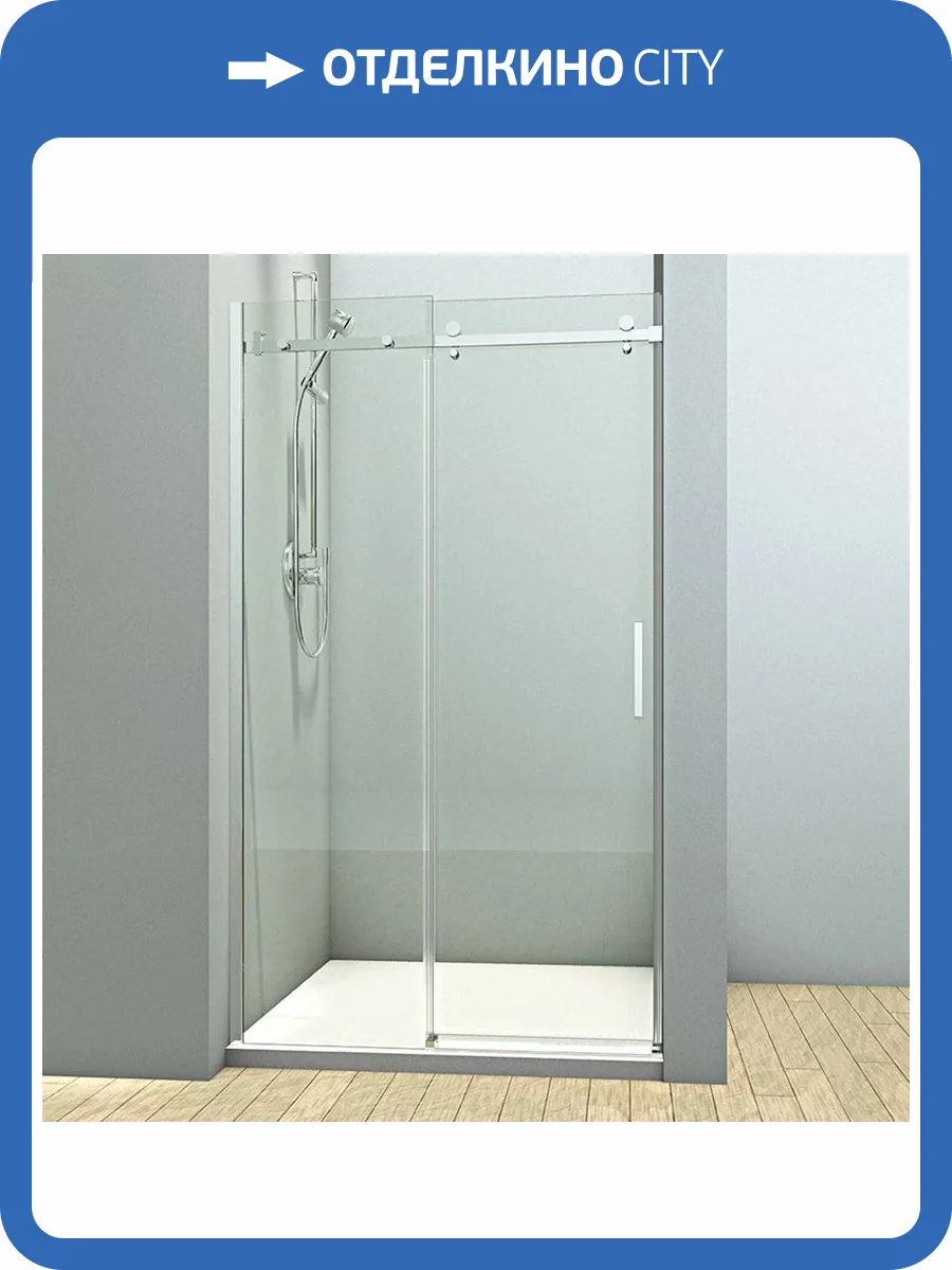 Душевая дверь в нишу Veconi Vianno VN-74 120 см, профиль хром фото 4