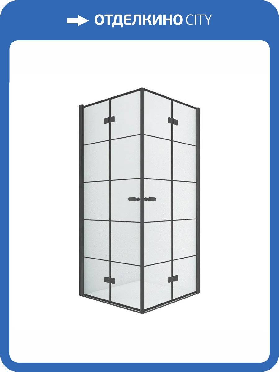 Душевое ограждение NEW TRENDY NEW SOLEO BLACK 90x80x195 D-0289A/D-0288A (черный) фото 9