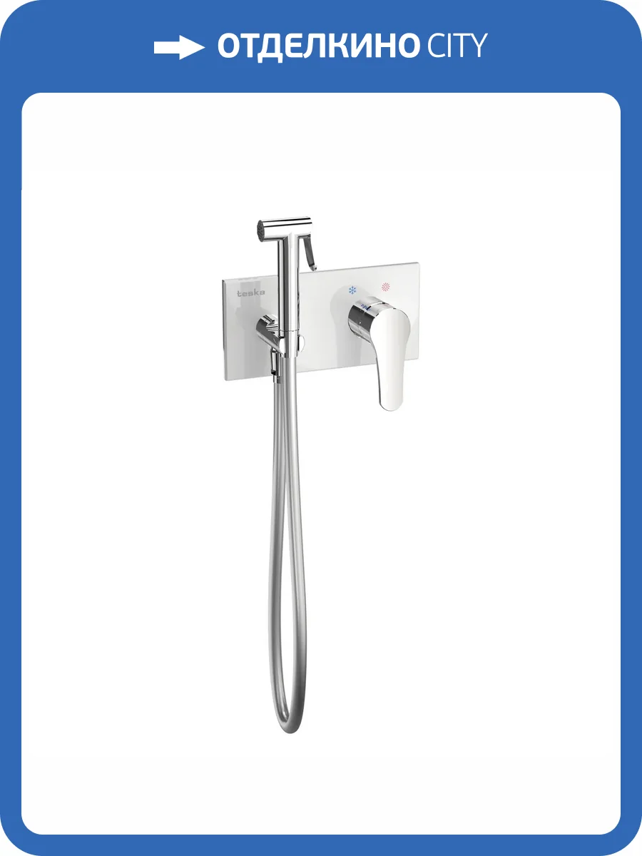 Гигиенический душ Teska Elsa BTK6410W белое стекло, встраиваемый, со смесителем фото 3