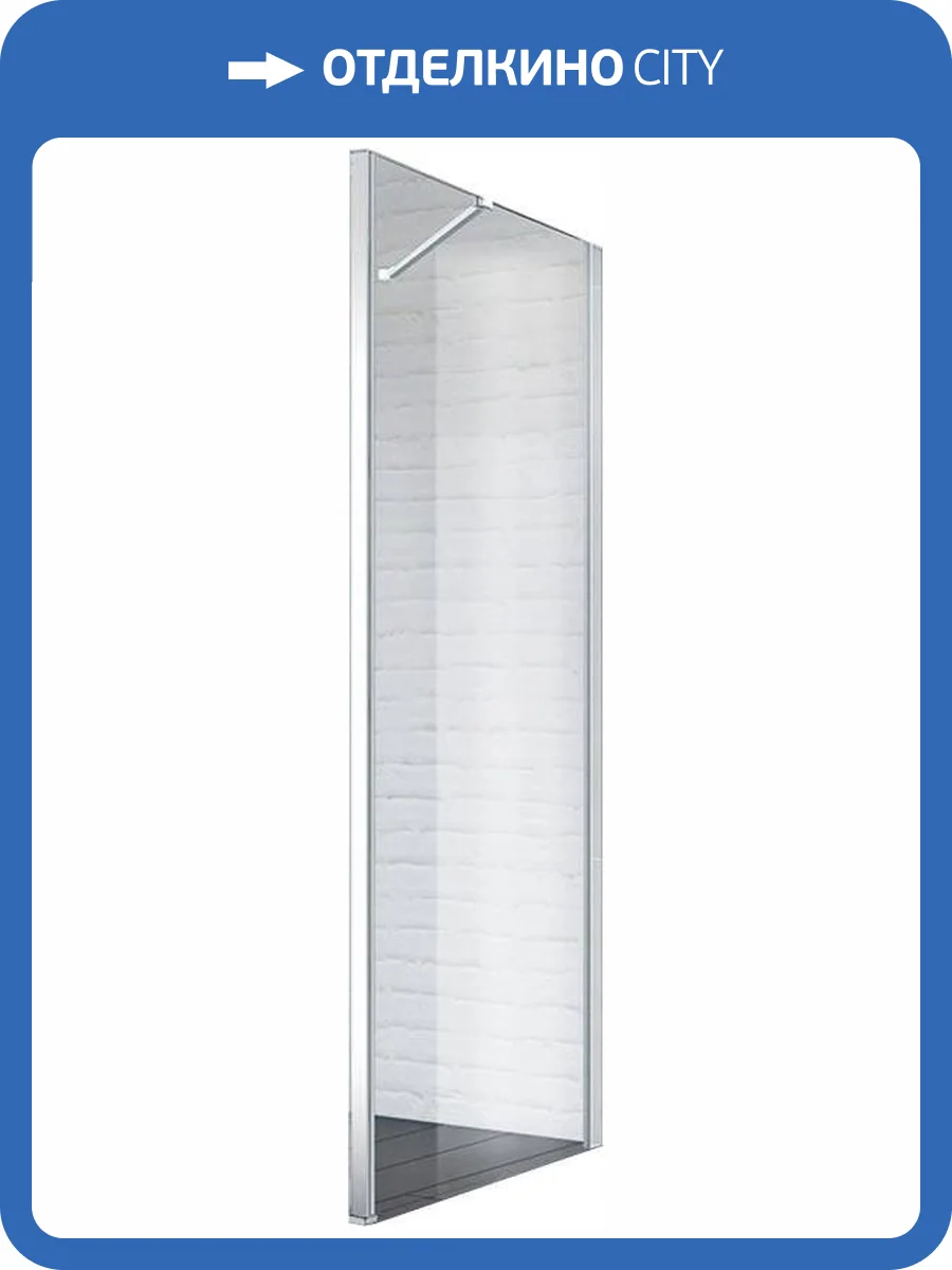 Боковая стенка BelBagno Marmi 100-FIX-C-Cr стекло прозрачное фото 4