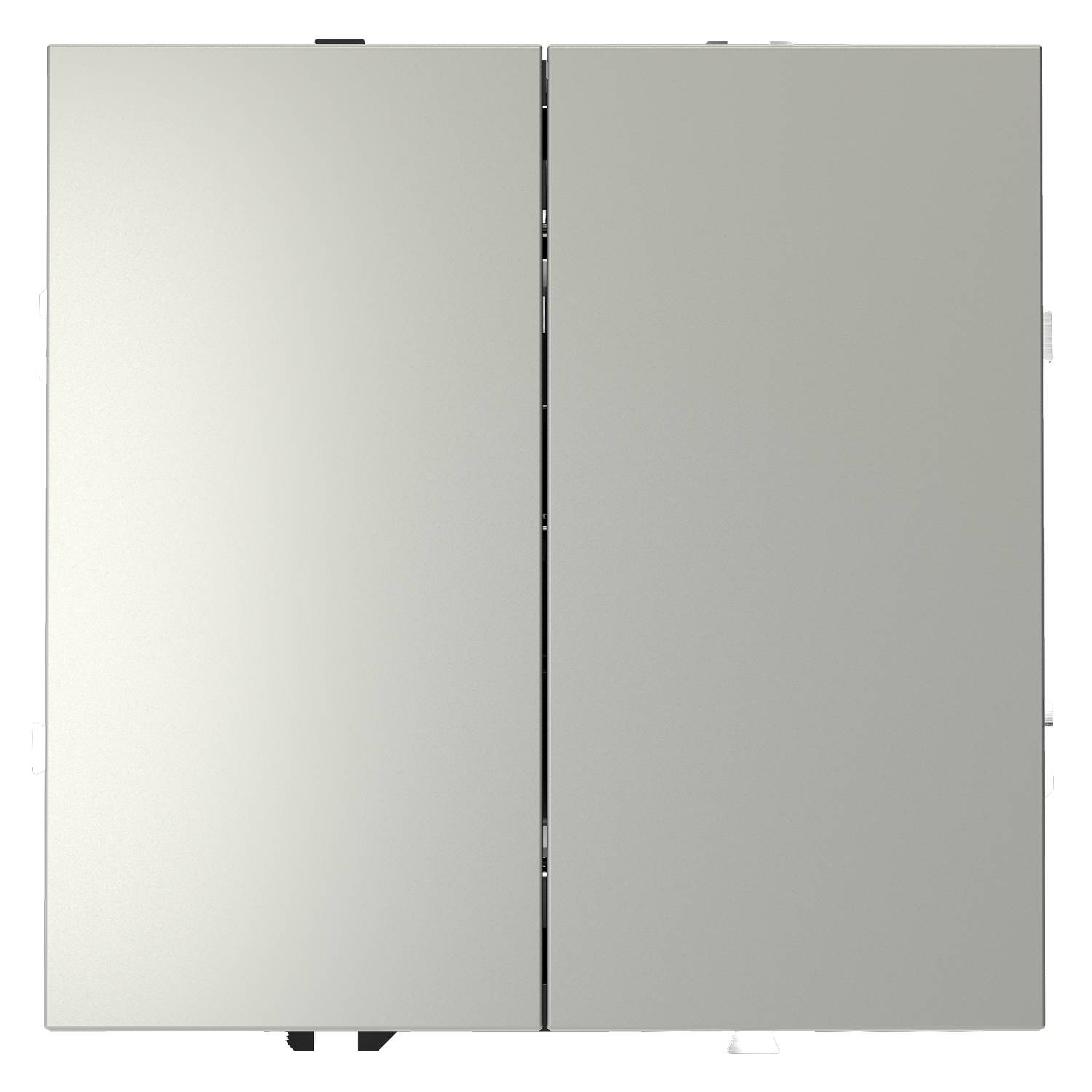 Выключатель 2-клавишный перекрестный Voltum S70 VLS020505 сталь фото 2