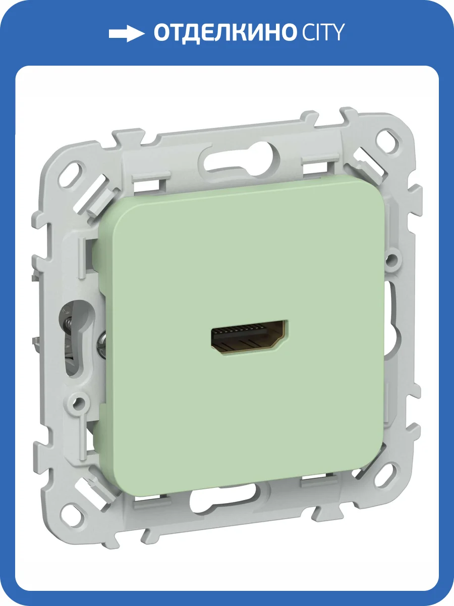 Розетка HDMI IEK Flite FI-H10-K93 фисташковый фото 2