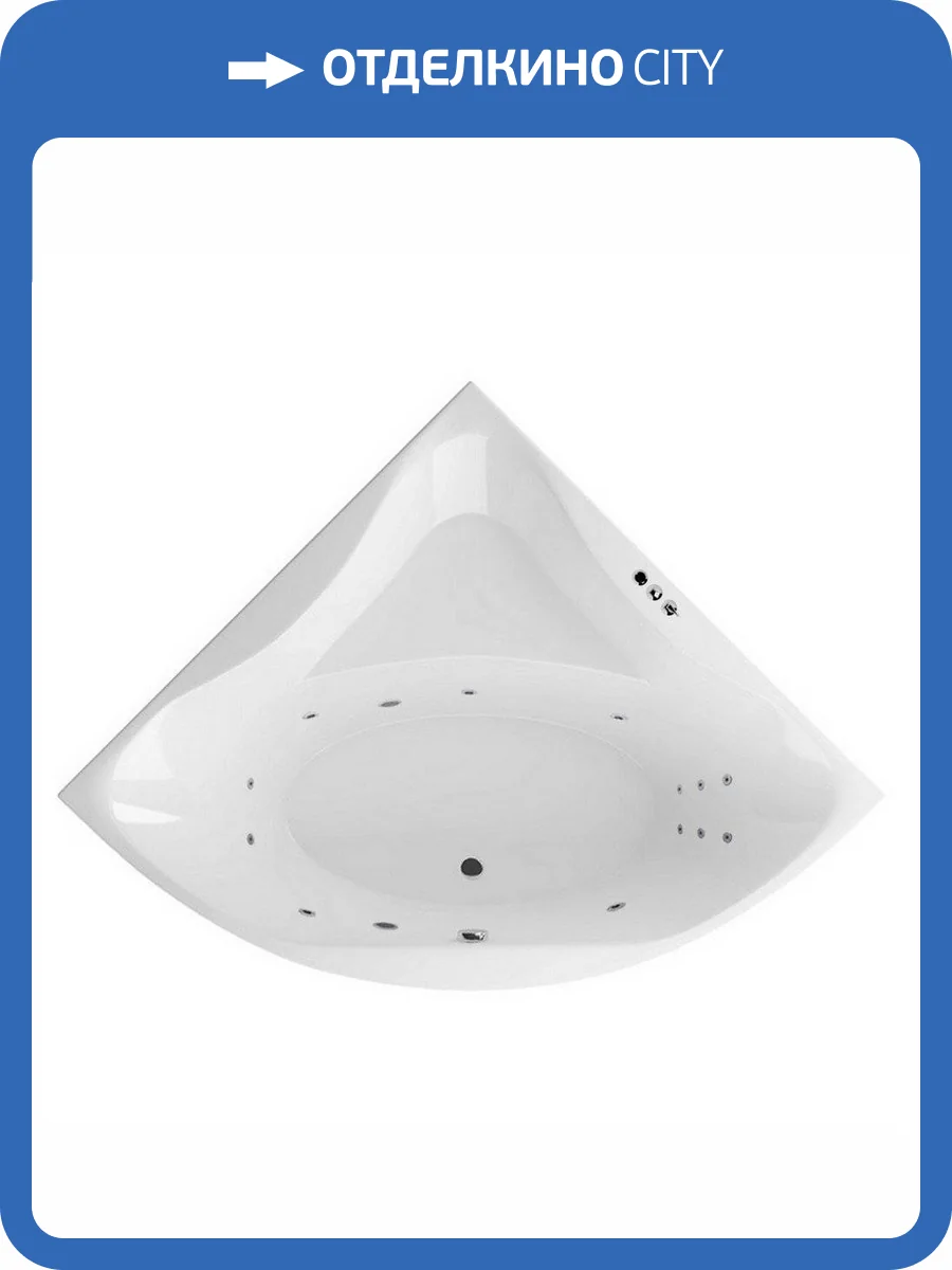 Акриловая ванна Excellent Glamour SMART WAEX.GLA15.SMART.CR 150x150 хром фото 4