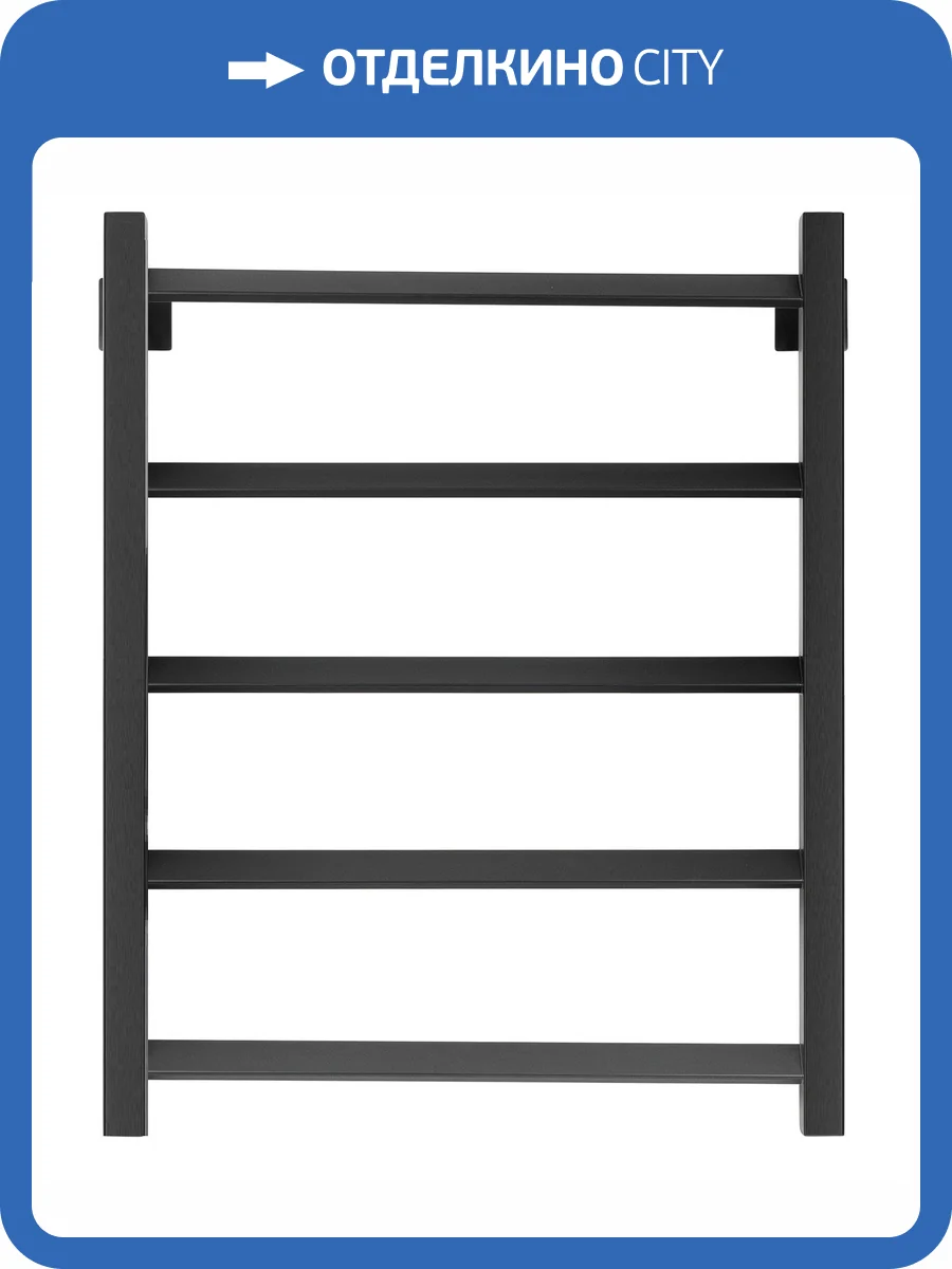 Полотенцесушитель водяной Secado Корсико 4673739251393 Grado 60x60, черный матовый, с комплектом подключения фото 3