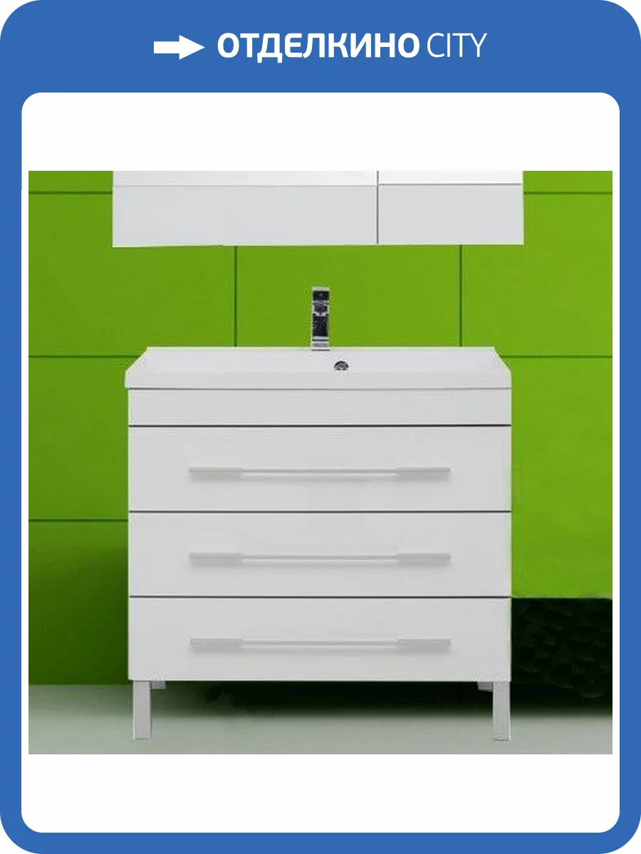 Тумба с раковиной Aquanet Верона 90 белая фото 14