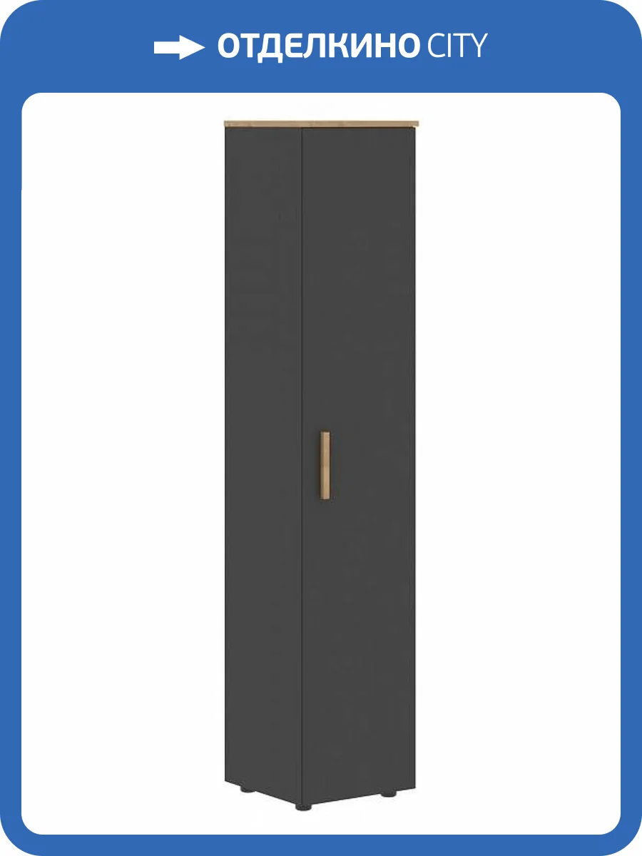 Шкаф книжный Skyland Forta 00-07090371 Черный графит/Дуб Гамильтон фото 2