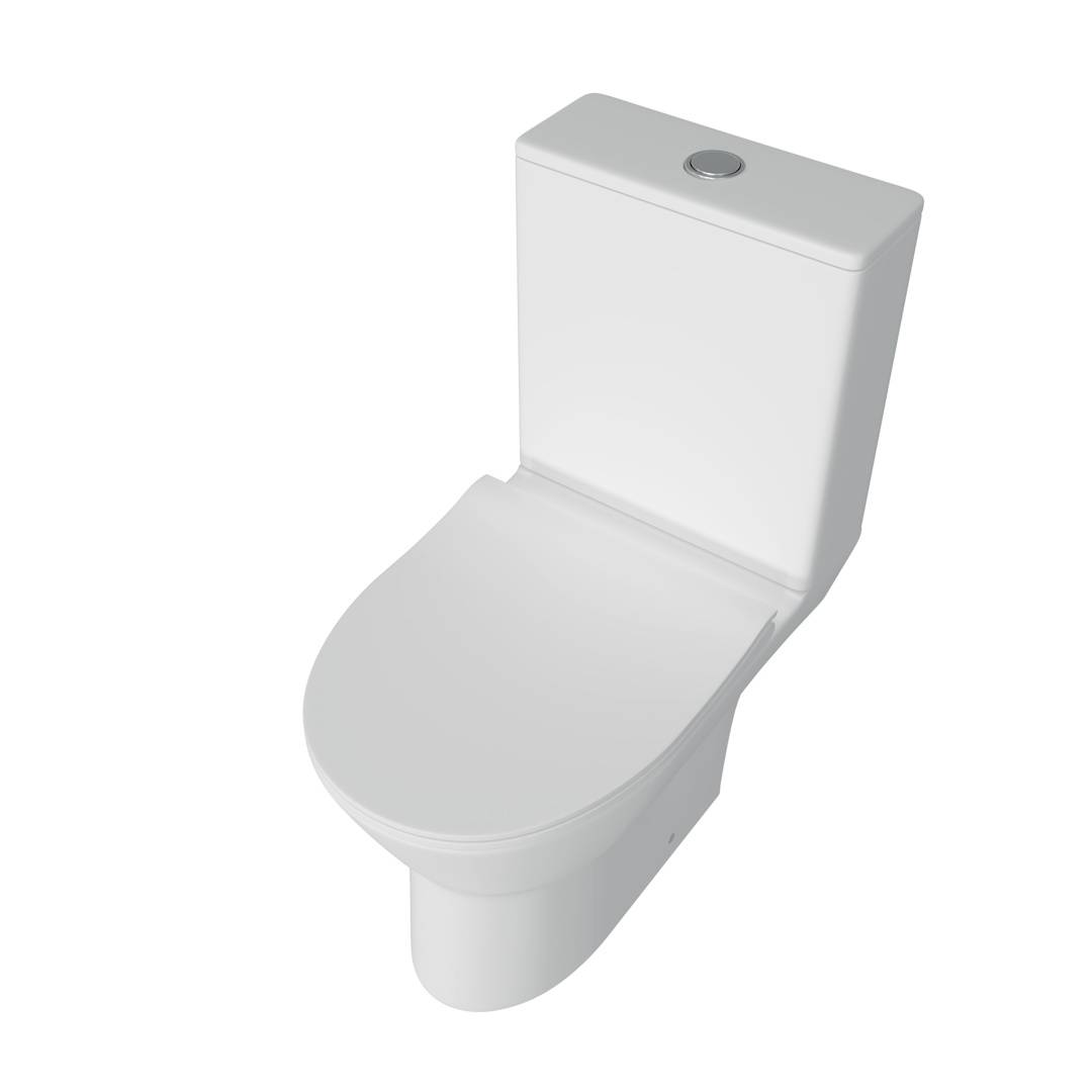 Унитаз-компакт Watersense Belinda W00136 безободковый, сиденье микролифт фото 2