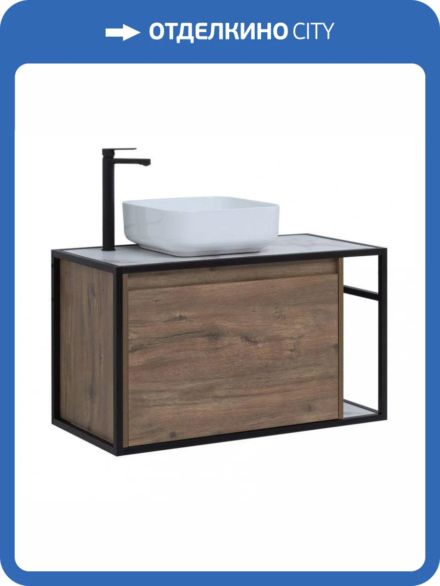 Тумба под раковину Aquanet Nova Lite Loft 90 261660 дуб рустикальный фото 12