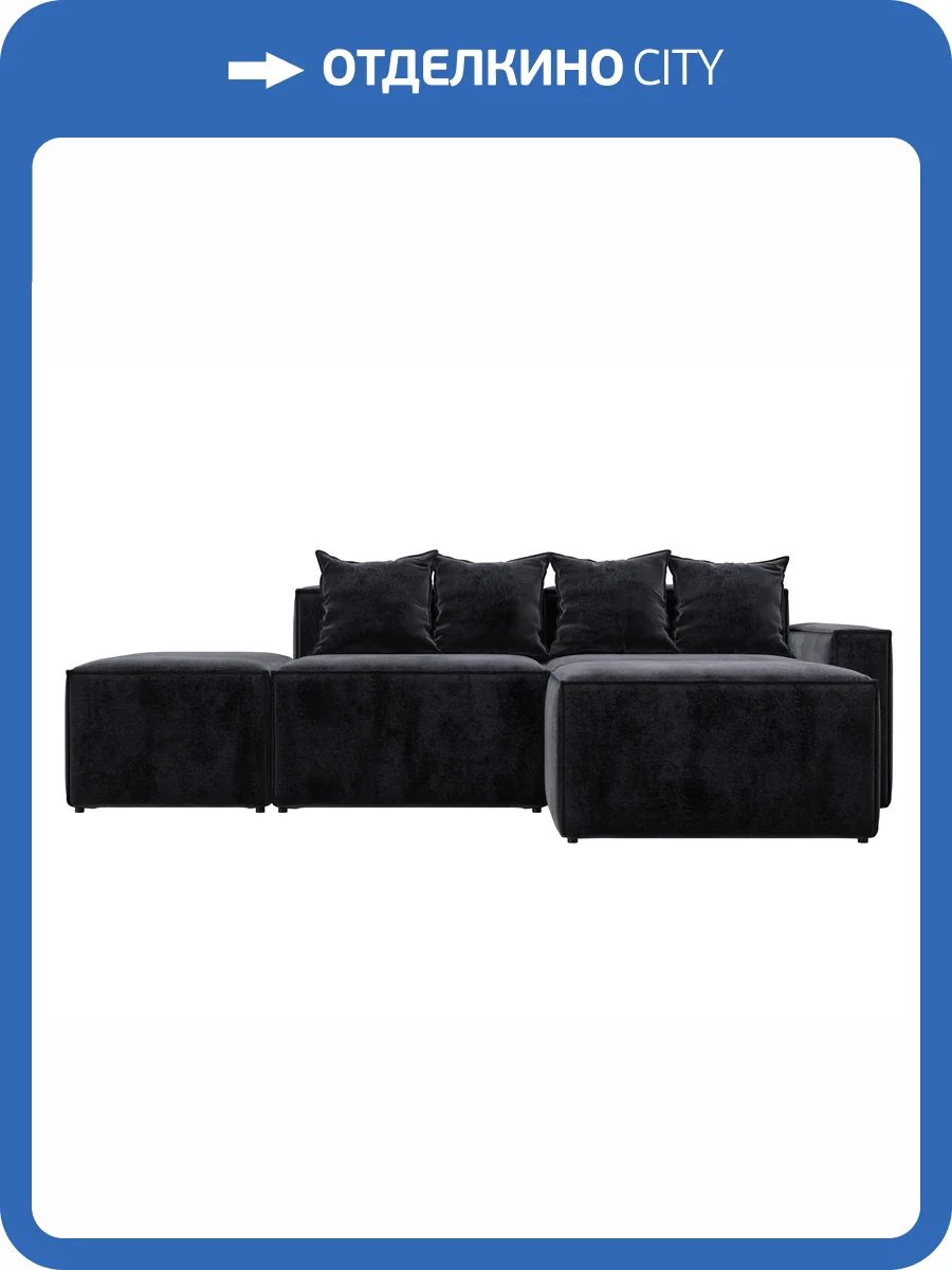 Диван угловой Лига Диванов Лига-063 129796 TOWER 11 темно-серый, модульный, угол правый фото 11