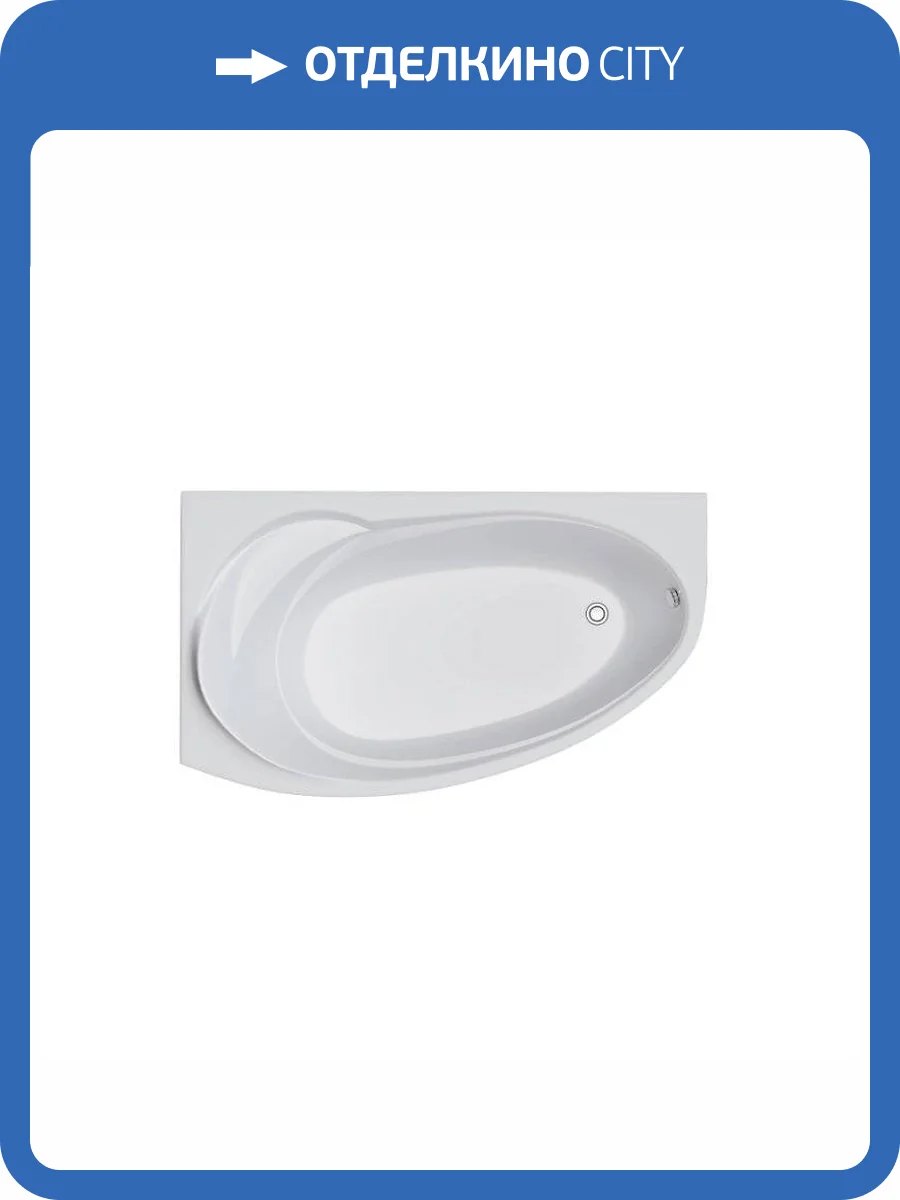 Акриловая ванна Creto Juliya 170x100 левая, с каркасом фото 6