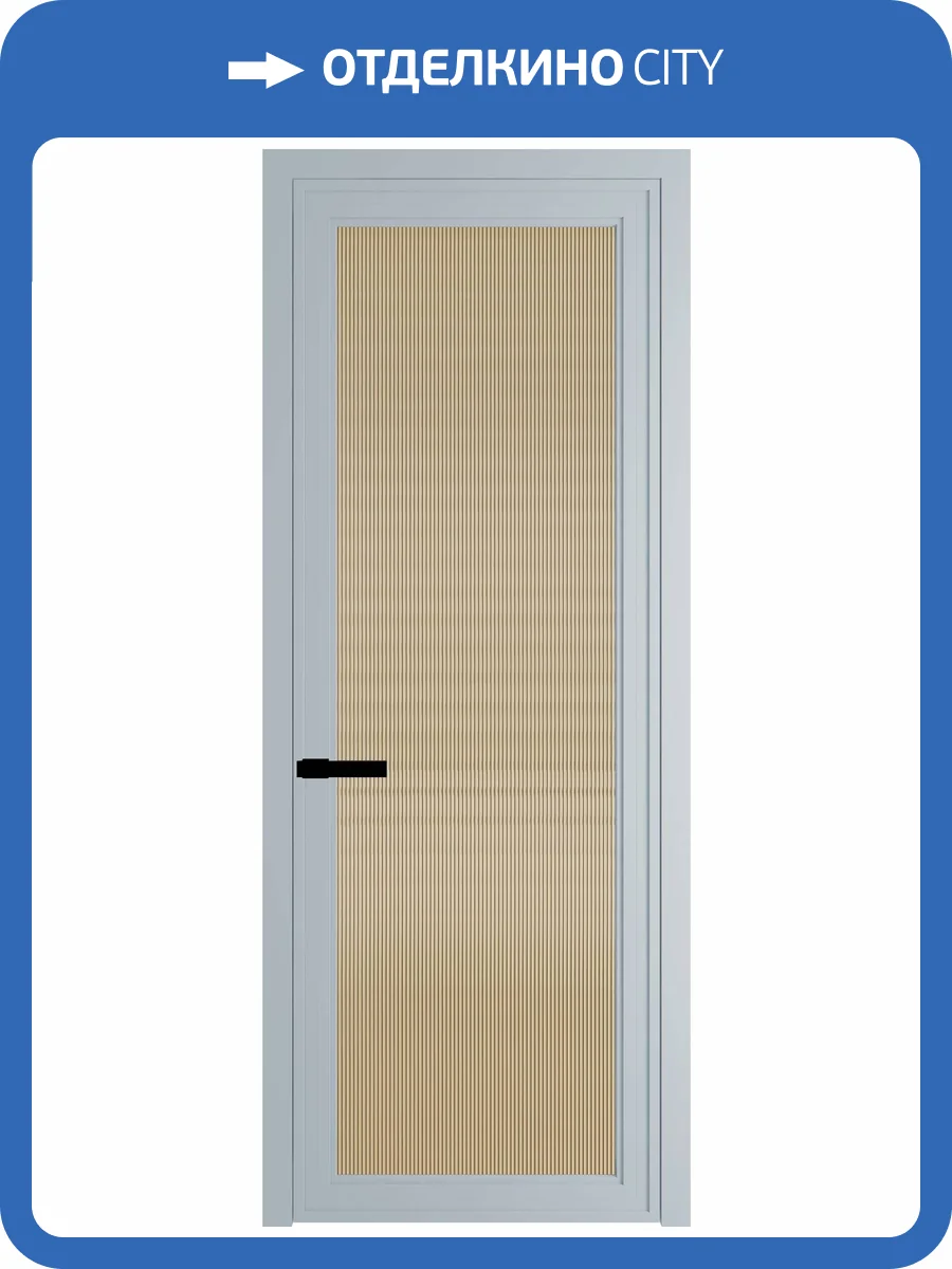 Межкомнатная дверь Profil Doors 1 AGP цвет профиля Серебро, стекло безопасное 6 мм мору золото 800x2000 фото 2